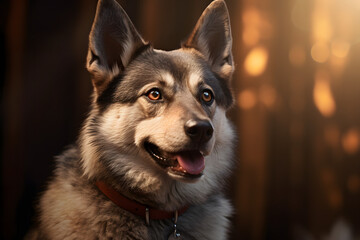 Norwegian Elkhound Dog - Powered by Adobe