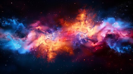 Fototapeta premium Colorful explosion of paint in space