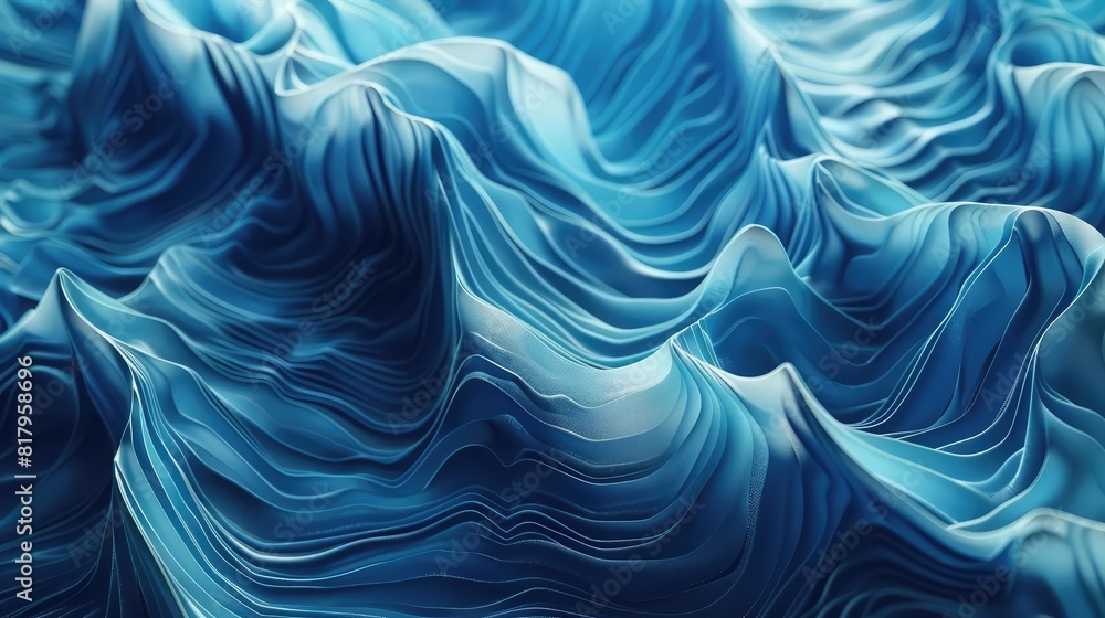 Poster abstract blue water waves background with liquid fluid texture surface,abstract background design: 3