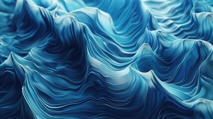 Fototapeta premium Abstract blue water waves background with liquid fluid texture surface,Abstract background design: 3d rendering of abstract blue digital waves with depth of field and bokeh effect,Water splash 
