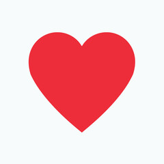 vector heart in white background