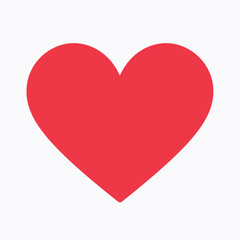 vector heart in white background