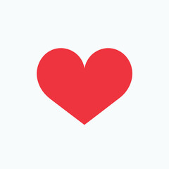 vector heart in white background