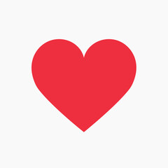 vector heart in white background