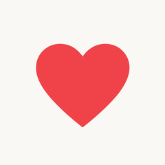 vector heart in white background