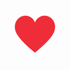 vector heart in white background