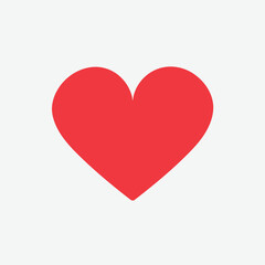 vector heart in white background