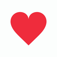 vector heart in white background
