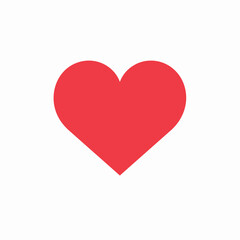vector heart in white background