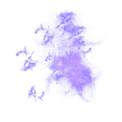 PNG blue watercolor galaxy with stary splash transparent background clipart