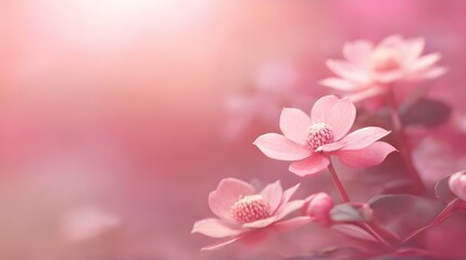 pink blossom in spring Background Generative Ai 