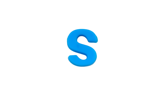 Blue letter 'S' isolate no white background.png