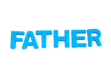 Blue Letters FATHER isolate no white background.png