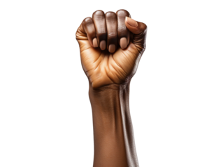 Female hand with raised fist