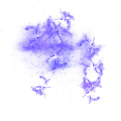 PNG blue watercolor galaxy with stary splash transparent background clipart