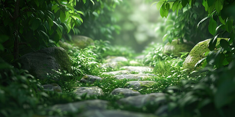 Fototapeta premium The Explorer's Quest: Navigating Uncharted Paths.