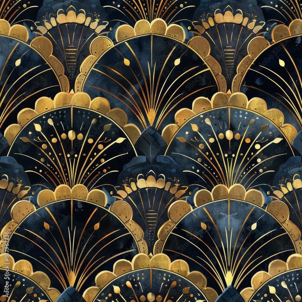 Poster Design an Abstract Pattern that channels the essence of retro elegance
