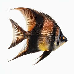 a photo of Angelfish, isolated on white background.