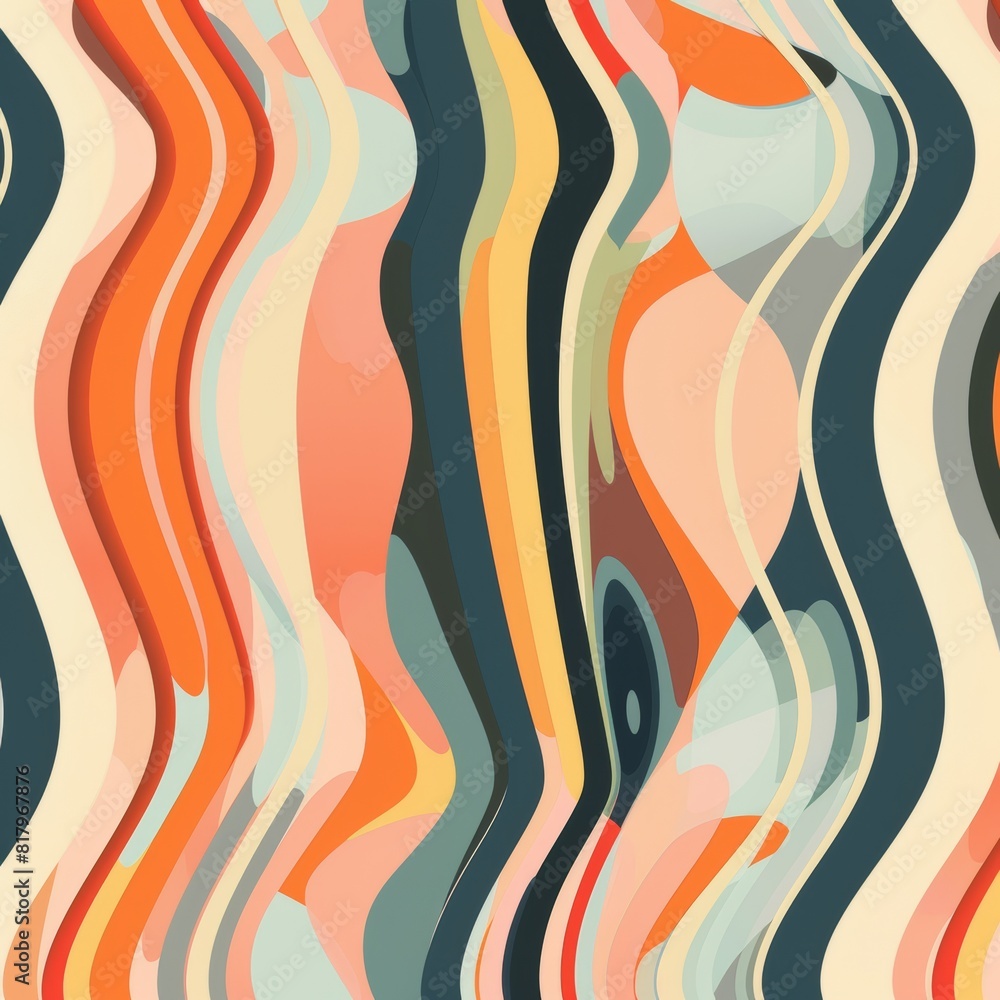 Poster abstract pattern that plays with perspective,