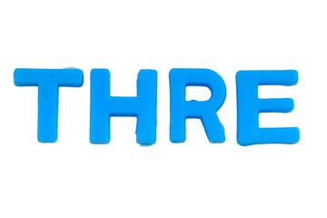 Blue Letters THRE isolate no white background.png
