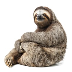 Fototapeta premium a photo of Sloth, isolated on white background.