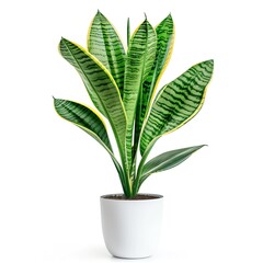 a photo of Snake plant, isolated on white background.