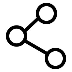 share line icon isolated on white background