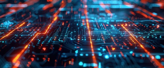 Technology Abstract, Virtual Energy Streams, Technology Abstract Background