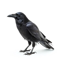 Fototapeta premium Photo of Crow, Isolate on white background