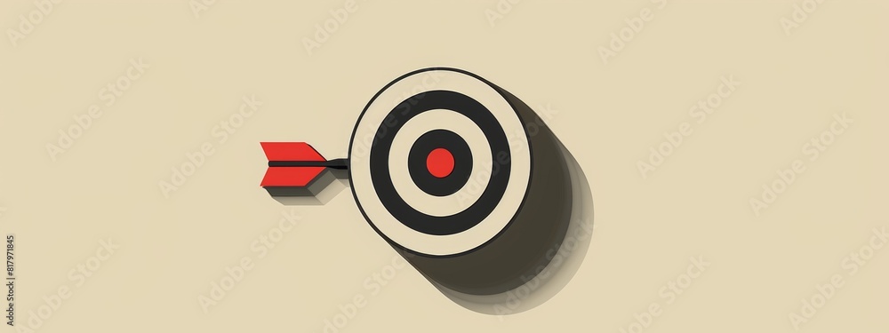 Poster a simple target or dartboard icon.