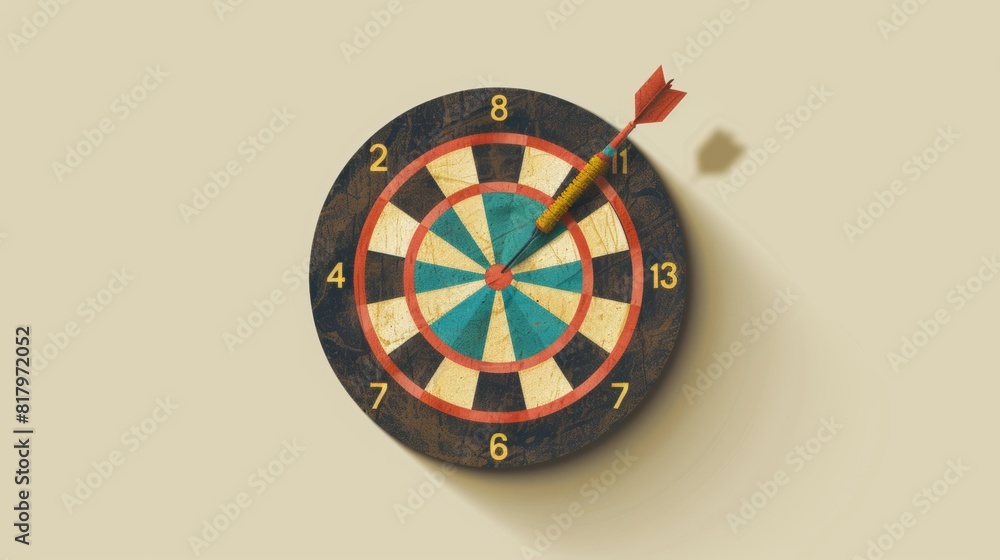 Poster a simple target or dartboard icon.