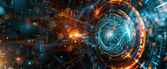 Fototapeta premium Technology Abstract, Virtual Interfaces, Technology Abstract Background