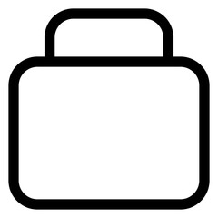 briefcase line icon isolated on white background