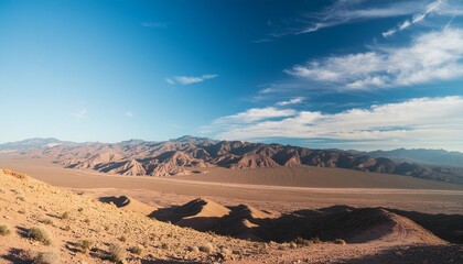 Fototapeta na wymiar desert landscape with blue sky on the background