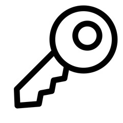key line icon isolated on white background