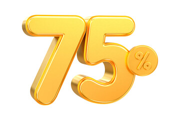 3d sales discount Number 75 percentage price tag for discount sale promotion concept by 3d render