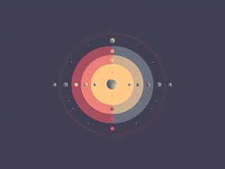 Moon phases impact flat design top view lunar influence theme animation Triadic Color Scheme