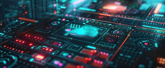 Obraz premium Technology Abstract, Smart Home Interfaces, Technology Abstract Background