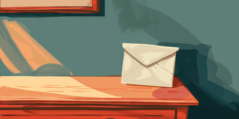 Denial's twisted dance: A neatly folded letter sits unopened on a dresser, its contents pleading for help ignored