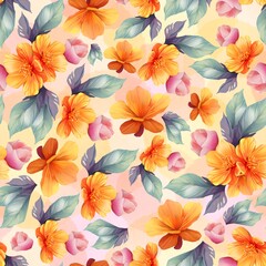 watercolor botanical seamless pattern. floral background - perfect for wrappers, wallpapers, postcards, greeting cards, wedding invitations, romantic events