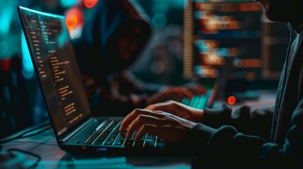 Hacker trying to access system using brute force attack