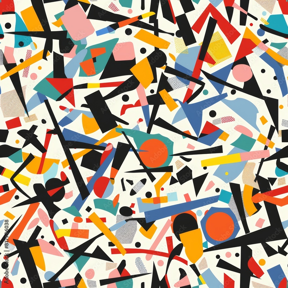 Poster abstract pattern that explores the delicate balance between chaos and order