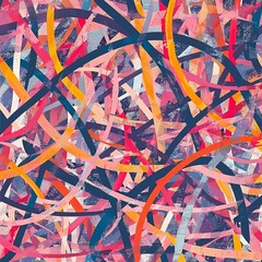 Design an Abstract Pattern that explores the delicate balance between chaos and order