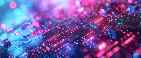 Technology Abstract, Neural Fractal Circuits, Technology Abstract Background