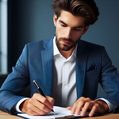 Ejecutivo escribiendo