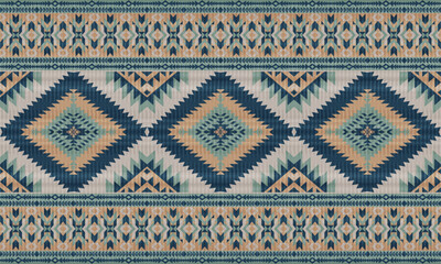 American tribal ethnic native pattern.Traditional Navajo,Aztec,Apache,Southwest and Mexican style fabric pattern.Abstract vector motifs pattern.For fabric,clothing,blanket,carpet,woven,wrap,decoration
