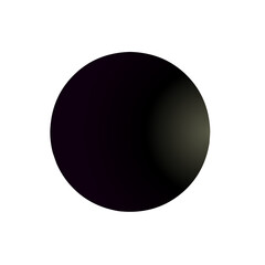 classic circle icon in black isolated on white background