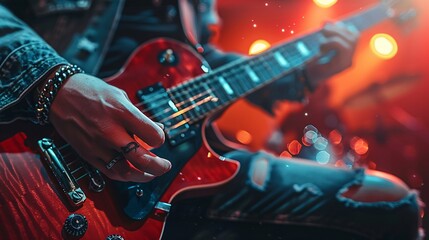 musician playing the guitar