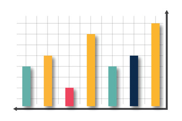 Modern infographic elements design, chart, graph, scheme, colors editable