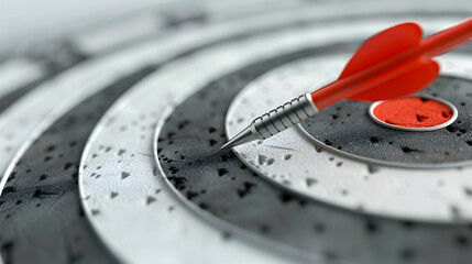 Photo realistic Financial growth target on white background representing goal setting, financial planning and economic growth. Ideal for finance content.